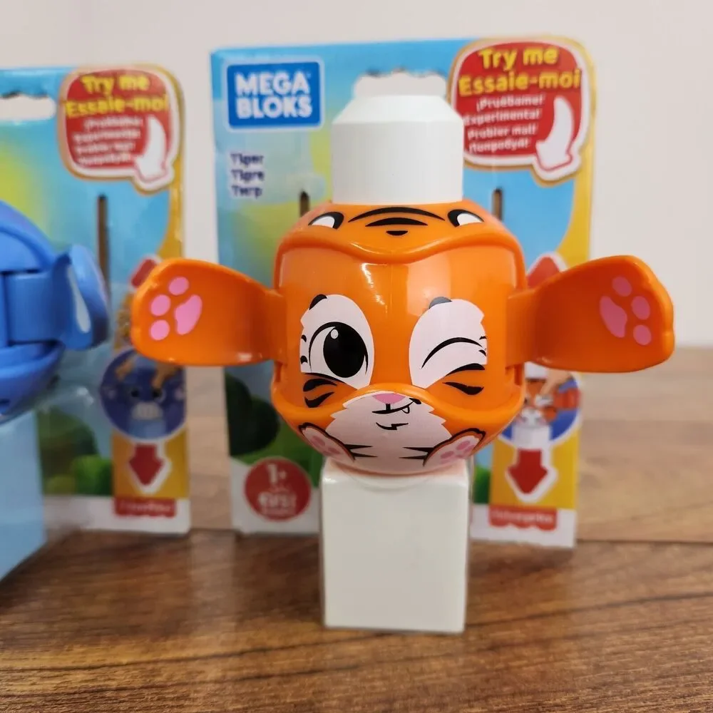 Fisher Price Peek A Block Tiger & Whale 2 pcs SET NEW